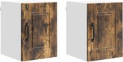 vidaXL Dulap de bucătărie cu raft 2 pcs Stejar fumuriu 30 x 31 x 40 cm