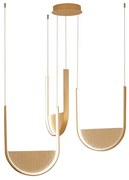 Lustra design modern LED DECO auriu/ sampanie