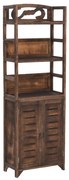 vidaXL Bibliotecă maro închis, 46x24x140 cm, lemn masiv de paulownia