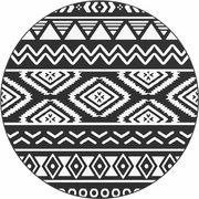 vidaXL Covor de exterior, ARAKIL negru, Ø200 cm, PP