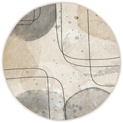 Covor bej lavabil rotund ø 120 cm Simple Lines – Mila Home