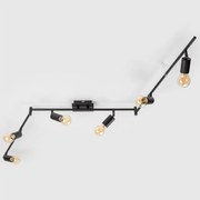 Spot LED 6x E27, 6,5W, 230V, negru