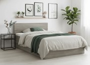 Pat dublu stejar trufa, SOFIA 160 x 200 cm Saltele: Fara saltea, Somiera pat: Cu lamele drepte