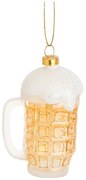 Ornament de Crăciun lucrat manual din sticlă 9,5 cm Frothy Beer – Sass &amp; Belle