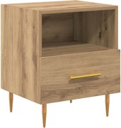 vidaXL Noptieră cu sertar Maro 40 x 35 x 47,5 cm Lemn compozit