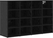 vidaXL Dulap pentru pantofi cu raft Stejar Negru 103 x 30 x 67 cm