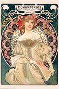 Poster F. Champenois, Alphonse Mucha