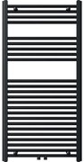 Novaservis - Radiator de baie tip scară, 120 x 60 cm, 644 W / 230 V, drept, negru