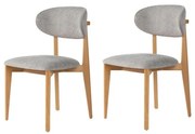 Set de scaune de sufragerie Lionte Grey and LightOak, 2 buc.