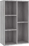 vidaXL Bibliotecă/Servantă, gri sonoma, 50x25x80 cm, lemn prelucrat