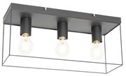 Plafoniera minimalistă neagră cu 3 lumini - Kodi