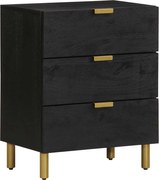 vidaXL Noptieră, negru, 50x33x62 cm, lemn prelucrat