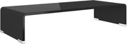 vidaXL Stand TV/suport monitor din sticlă, negru, 60x25x11 cm