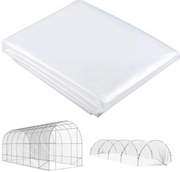 Outsunny Husă pentru seră din plastic, prelată pentru acoperirea plantelor, rezistentă la UV, impermeabilă, 7 x 8 m | Aosom Romania