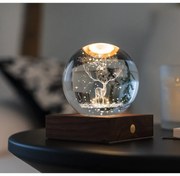 Decorațiune luminoasă maro închis cu USB Amber – Gingko