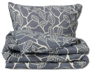 Lenjerie de pat Matex Satin Golden leaves , 140 x200 cm, 70 x 90 cm