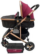 Carucior 2 in 1 reversibil si transformabil, landou sport si geanta cadou - Mov - CPC-08-mov