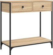 vidaXL Masă consolă, stejar sonoma, 75x34,5x75 cm, lemn prelucrat
