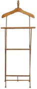 Suport de haine pliabil din lemn de pin si metal, alb, H112 cm, Major D'Homme