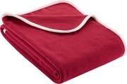 Pătură fleece culoarea vinului