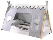 Set TIPI format dintr-un Pat copii (90 x 200 cm) și un set textil asortat.