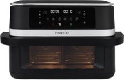 Friteuză dubla cu aer cald 8-în-1 Instant Pot Vortex VersaZone XL ClearCook 140-3025-01-EU, 2800 W, 12 l, 205 °C, EvenCrisp, Finalizare sincronizata a programelor, Comanda tactila, Negru/Inox