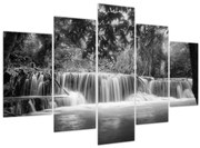 Tablou - Cascada alb-negru și alb (150x105 cm)