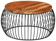 vidaXL Măsuță de cafea, Ø68 cm, lemn masiv reciclat