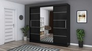 Dulap dressing Atlantic 3 usi, 250 cm, Wenge