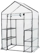 Seră de balcon 143x73x195 cm transparentă