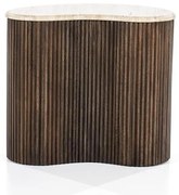 Masuta de cafea din lemn de mango si travertin Mari 50x33x44 cm