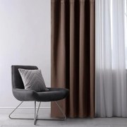 decoDoma Draperie groasă blackout RESTILO maro închis 140 x 245 cm 1 buc