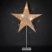 Steaua de Crăciun cu suport Solight LED, albă, 45cm, 10x LED, 2x AA