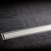 Set rigola pentru dus plus capac Kessel Linearis Compact 85 cm inox cu sita de par si clapeta multistop