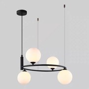 Lustră Decorativă cu 4 Dulii G9, Negru