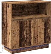 vidaXL Bufet LED Lemn vechi 71 x 34,5 x 75 cm Lemn compozit