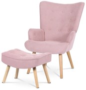 Fotoliu cu taburet PINK2, roz