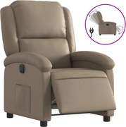 vidaXL Fotoliu rabatabil electric, cappuccino, piele ecologică