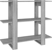 vidaXL Bibliotecă/Separator cameră, gri sonoma, 100x30x87 cm