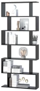 HOMCOM Bibliotecă din Lemn, Design Modern cu 6 Rafturi, 80x23x192 cm, Negru | Aosom Romania