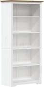 vidaXL Bibliotecă BODO, maro, 82x40x173 cm, lemn masiv pin, 5 rafturi