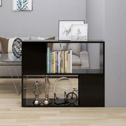 vidaXL Comodă TV, negru, 80x24x63 cm, PAL