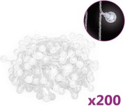 vidaXL vidalXL Ghirlandă luminoasă, 200 LED-uri, alb rece, 8 funcții, 20 m