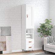 vidaXL Dulap înalt, alb, 34,5x34x180 cm, lemn prelucrat