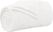 vidaXL Pătura de aruncat Alb 130 x 150 cm Molton