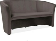 Canapea TM-3, stofa catifelata gri - Bluvel 14, 160x60x76 cm