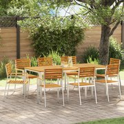 vidaXL Scaun pentru Grădină 8 pcs Maro Lemn masiv de acacia