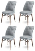 Set de scaune de sufragerie Flex Grey and Brown, 4buc.