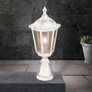 Stalp iluminat exterior stil clasic IP43 H53 Puchberg AL 11K/82503 weiß-gold/rauch OR