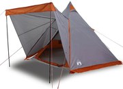 vidaXL Cort de familie Tipi pentru 6 persoane gri impermeabil